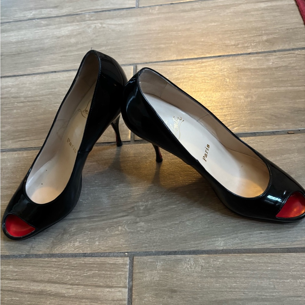 HURRY! Memorial SALE! Christian Louboutin Peep Toe Patent Leather Heel - Picture 10 of 14